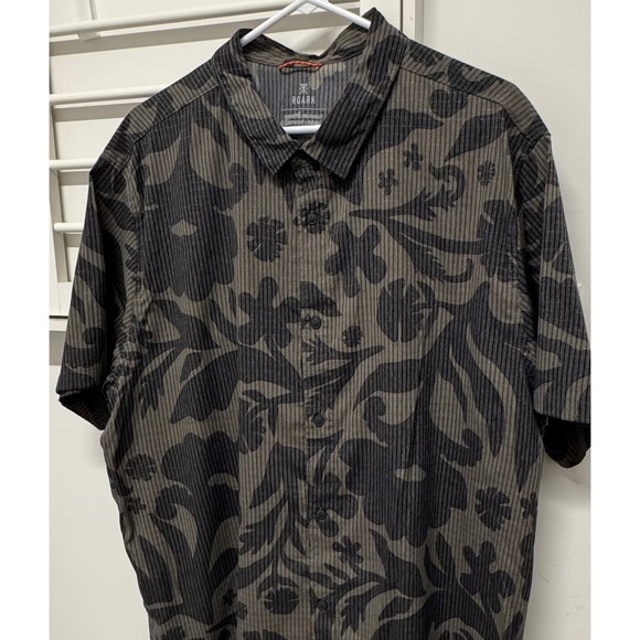 Roark Other - Roark Bless Up Mens XXL Short Sleeve Button Up Shirt Floral Stretch RW534 Gray
